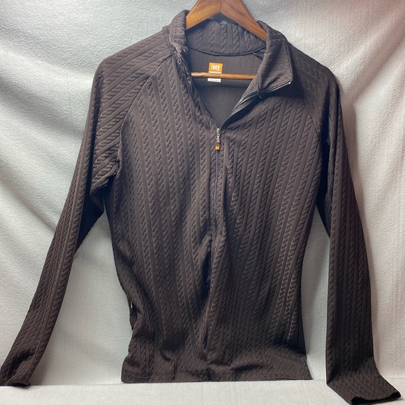 Lucy Brown Full Zip lightweight jacker size large - Picture 1 of 4